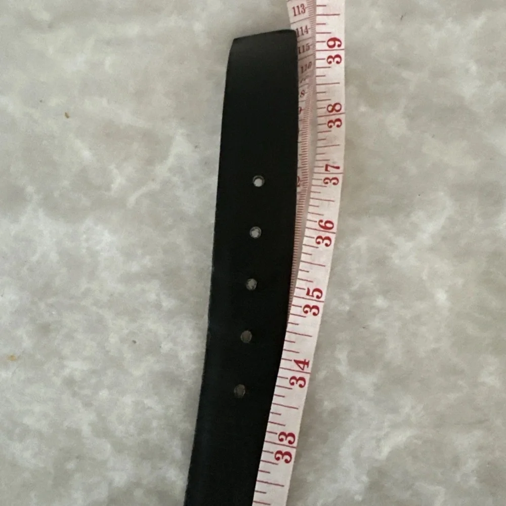 Buxton HARNESS Leather Belt 34 VINTAGE. BLACK
